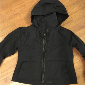 Black Lululemon rain jacket